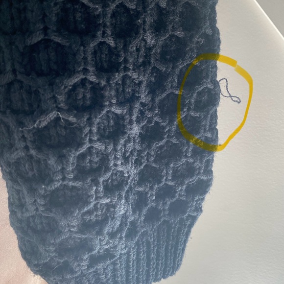 CO Wool Chunky Oversized Knit Sweater with Balloon Sleeves - M - Picture 13 of 16